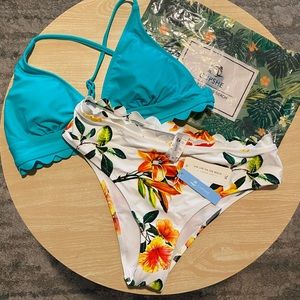 Brand New Cupshe Floral Bikini XL